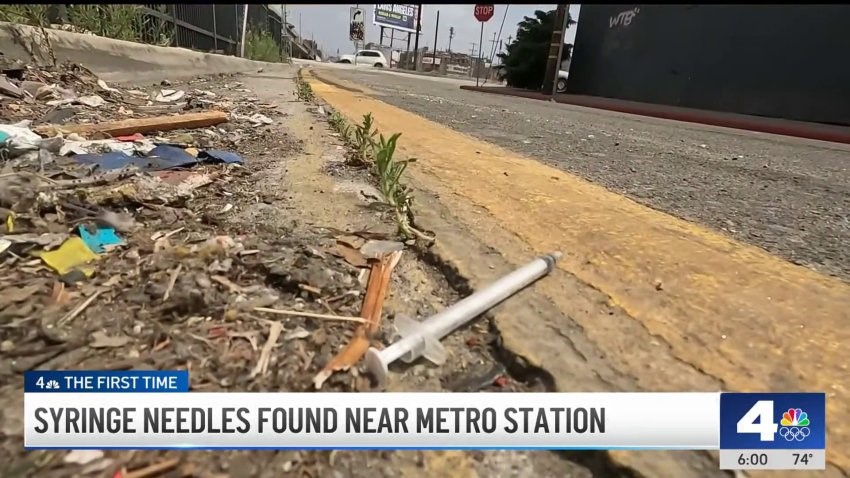 Syringe needles pose health dangers, create eyesore by South LA Metro station