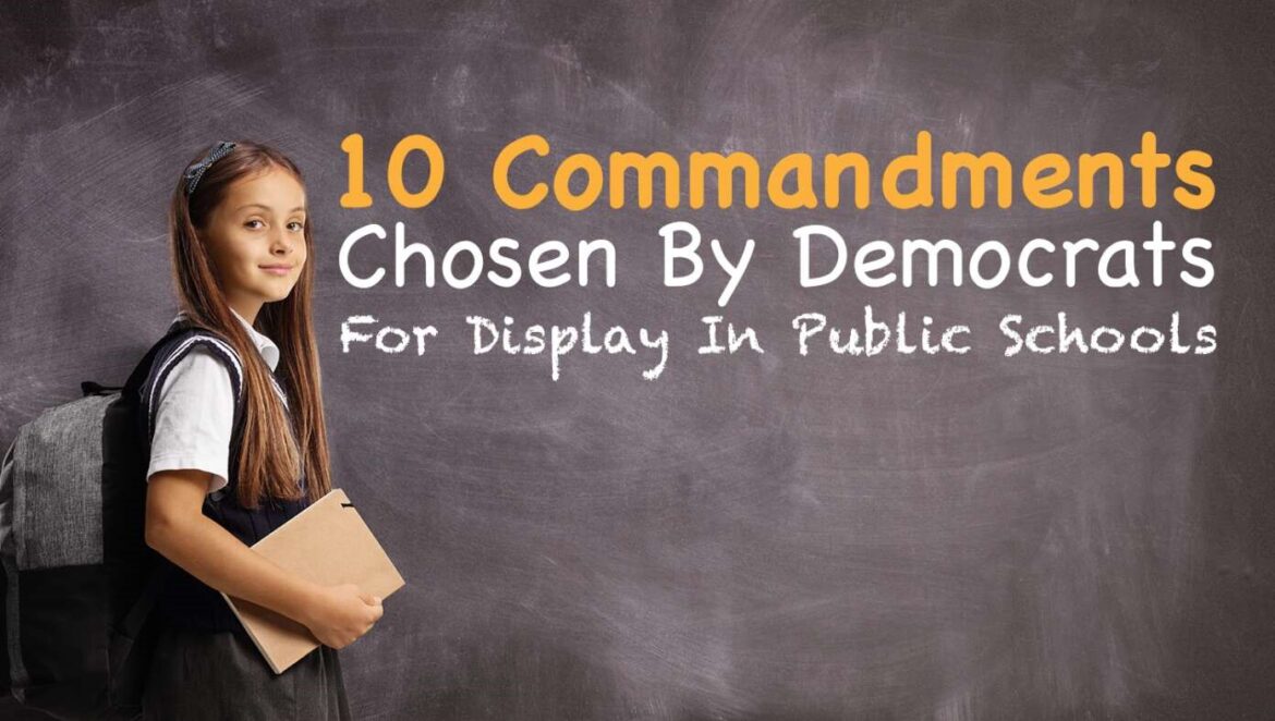 10 Commandments Democrats Have Approved For Display In Public Schools