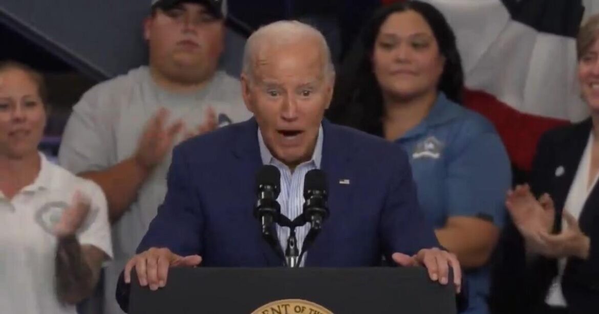 HE’S SHOT: Biden Begins Shouting Out of Nowhere During Speech in Ann Arbor, Michigan