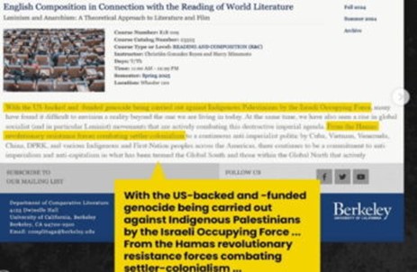 UC Berkeley deletes course description praising Hamas as ‘revolutionary resistance force’