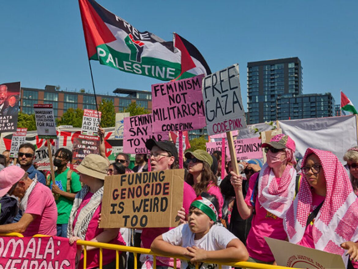 Radical Left-Wing Code Pink Links California Wildfires to Gaza Conflict in ‘Unhinged’ Protest: ‘Genocide Is Ecocide’