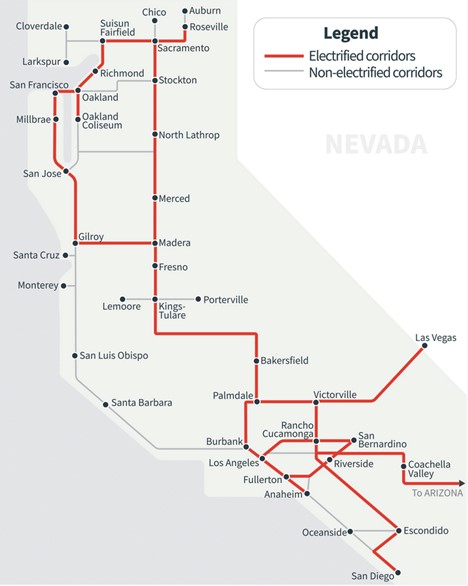 California rail plan calls for $310 billion program to expand electrification, passenger service